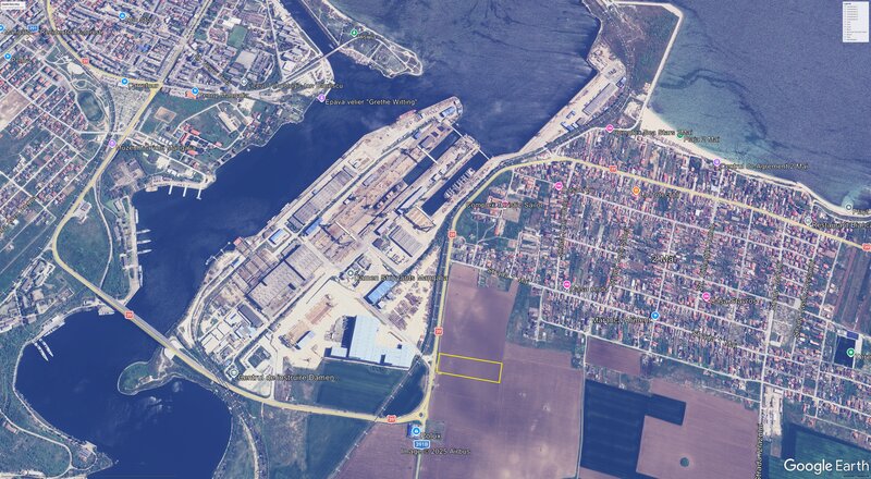 Mangalia  Teren D= 44m La DN39, 2 Mai, 1.15 Ha  Ideal Logistic / Retail